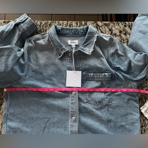 NWT Pistola Liv Long Sleeve Denim Shirt XL - Picture 12 of 15